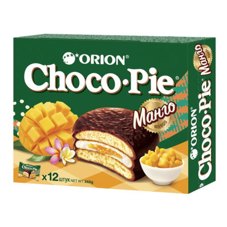 Бисквит Orion Choco Pie Mango 12шт 360гр Кор