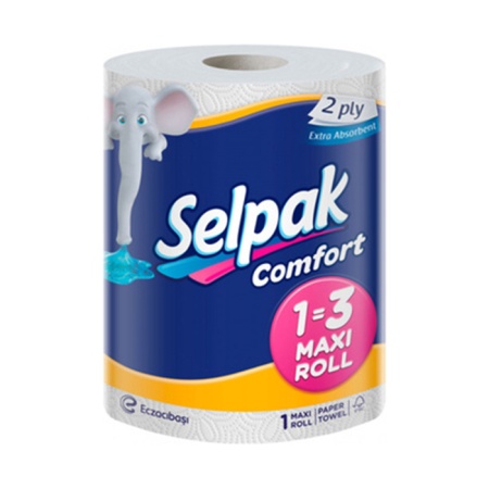 Полотенце Бумажные Selpak Comfort 2сл 1шт Пленка