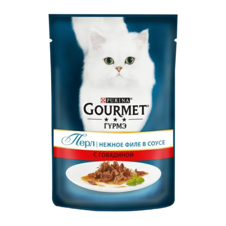 Корм Gourmet Perle д/кошек c Говядиной в Соусе 75гр Саше