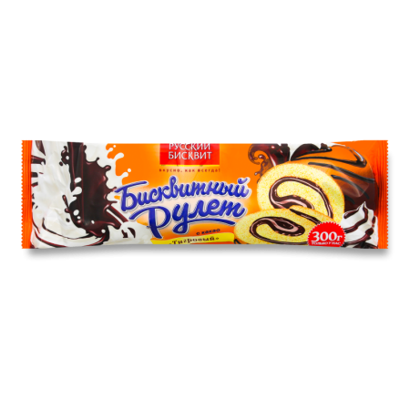 Рулет Бисквитный с Какао Тигровый Русский Бисквит м/у 300г