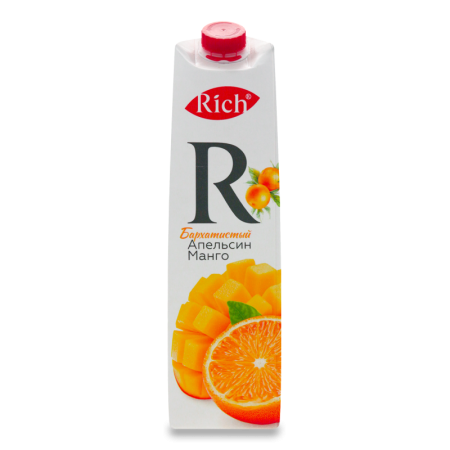 Нектар с Мякотью Для Детей от 3лет Бархатистый апельсин-манго Rich т/п 1л
