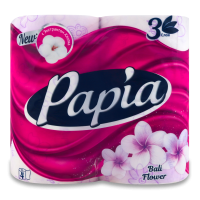 Бумага Туалетная Papia Bali Flower 3-слойная 4шт гр/уп