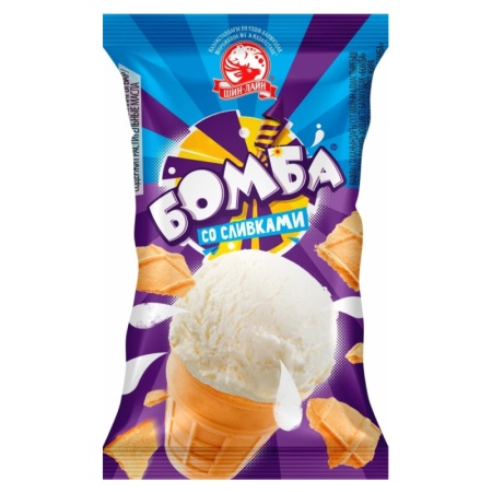 Мороженое шин-лайн Бомба Сливочный Стакан 90гр фл/п