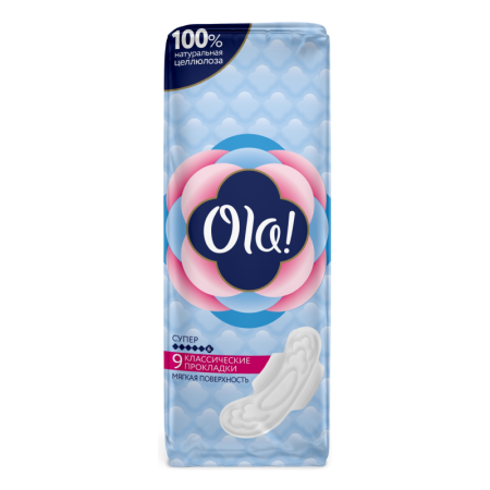 Прокладки ola! Classic Впитывающие Мягкая Поверхность Супер 9шт гр/уп