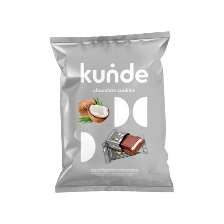 Печенье Kunde Кокосовая Начинка в шок/глазури 300гр фл/п