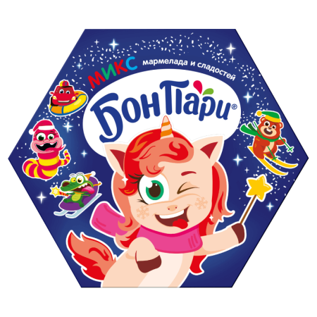 Набор Подарочный Бон Пари Микс Мармелада и Сладостей 376гр Кор