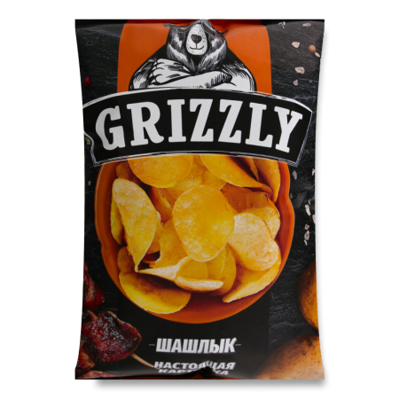 Чипсы Натуральные Картофельные Шашлык Grizzly м/у 110г