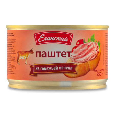 Паштет из Говяжей Печени Елинский ж/б 250г