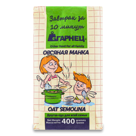 Манка Гарнец Овсяная 400гр стаб/б