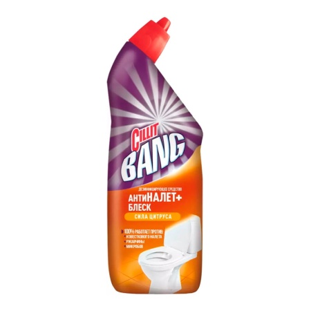 ср-во Дезинф Cillit Bang антинал+блеск д/туал Сила Цитрус фл