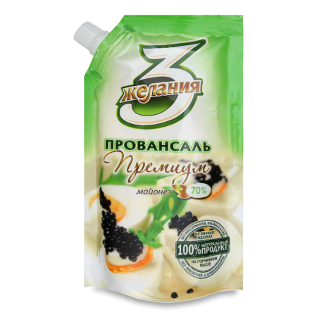 Майонез 70% Провансаль Премиум 3 Желания д/п 190г