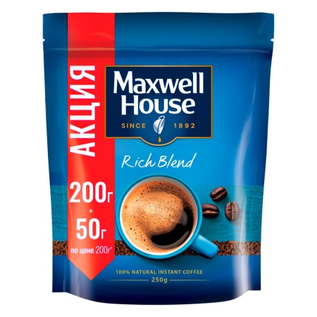 Кофе Maxwell House Rich Blend 250гр стаб/б