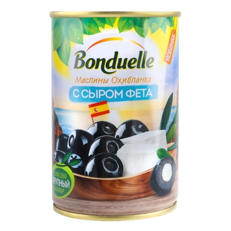 Маслины Bonduelle Охибланка с Сыром Фета 314 мл ж/б Ключ