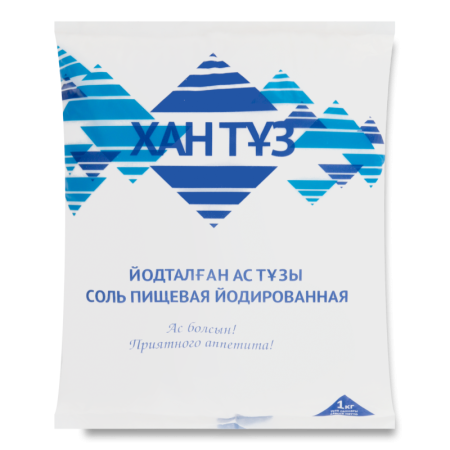 Соль Пищевая Поваренная Йодированная Хан Тұз м/у 1кг Соль Пищевая Поваренная Йодированная Хан Тұз м/у 1кг