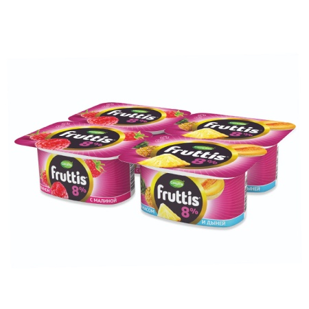 Йогурт Campina Fruttis Суперэкстра мал/анан/дыня 8% 115гр Стак Йогурт Campina Fruttis Суперэкстра мал/анан/дыня 8% 115гр Стак