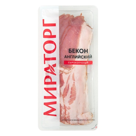 Бекон Мираторг Английский Сырокопченый 200гр в/у Бекон Мираторг Английский Сырокопченый 200гр в/у