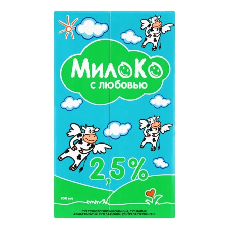 Продукт Молокосодержащий 2.5% Ультрапастеризованный Милоко т/п 950мл