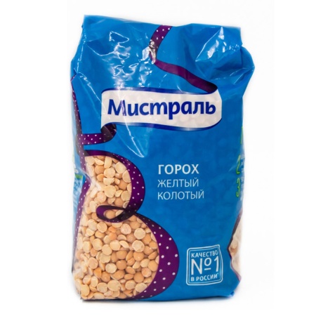 Горох Мистраль Желтый Колотый 900гр стаб/б