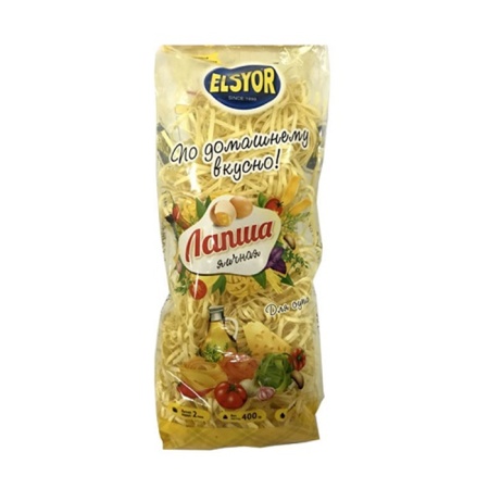 Лапша Elsyor Яичная д/супа 400гр п/п