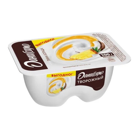 Продукт Твор Даниссимо Пина Колада 100гр Стак