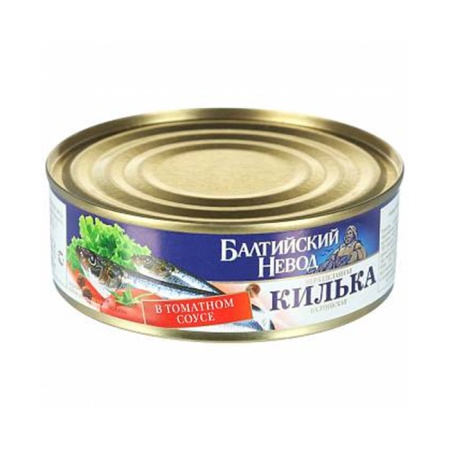 Килька Наш Промысел Балтийская Неразделанная в Томатном Соусе 240гр ж/б