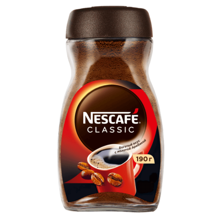 Кофе Nescafe Classic с Молотой Арабикой 190гр с/б