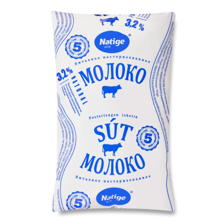 Молоко 3.2% Пастеризованное Nәtige м/у 900мл
