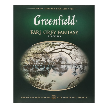 Чай Черный Байховый с Ароматом Бергамота Earl Grey Fantasy Greenfield к/у 100х2г