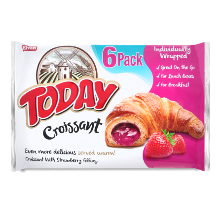 Круассан Elvan Today Клубника 6шт 270гр фл/п