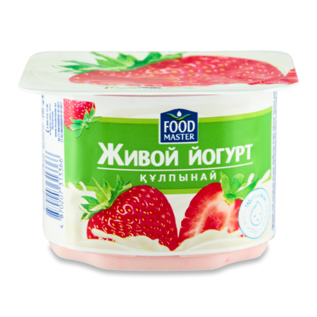 Йогурт 1.5% Живой Клубника Foodmaster ст 110г Йогурт 1.5% Живой Клубника Foodmaster ст 110г