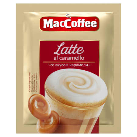 Кофе Maccoffe Latte со Вкусом Карамели 22гр Cаше