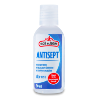 Гель Всё в Дом Антимикробный Aloe Vera 50мл фл