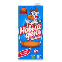 Молоко 6% Ультрапастеризованное Новый День т/п 1л