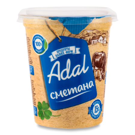 Сметана 15% Adal ст 380г