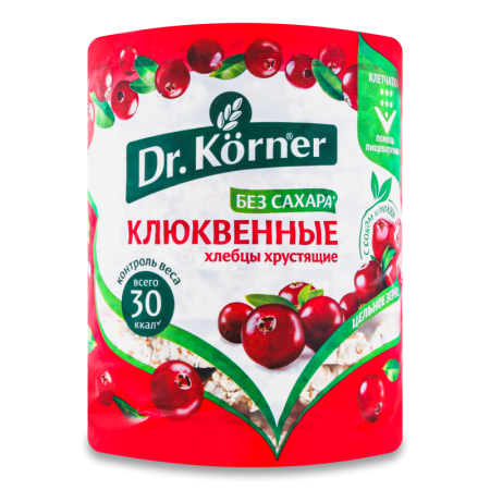 Хлебцы dr Korner Клюквенные 100гр Пленка