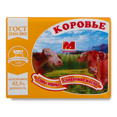 Масло Сливочное 82.5% Коровье масло-дел м/у 180г