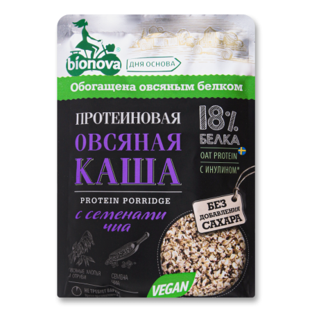 Каша Bionova Овсяная с Семенами Чиа 40гр Саше