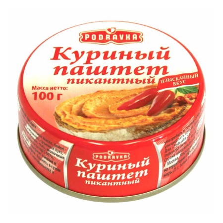 Паштет Podravka Куриный Пикантный 100г ж/б