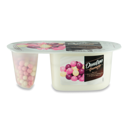 Йогурт 6.9% с Хрустящими Шариками с Ягодным Вкусом Фантазия Даниссимо ст 105г