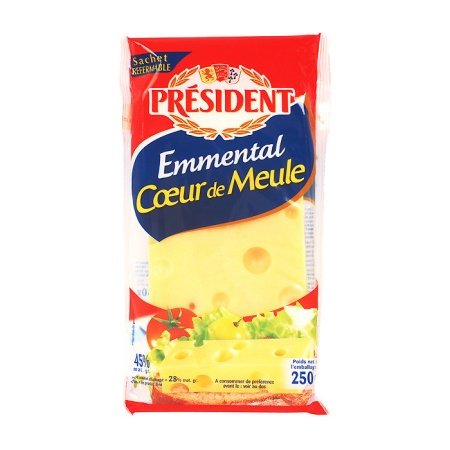 Сыр President Эмменталь 45% 250гр Лот