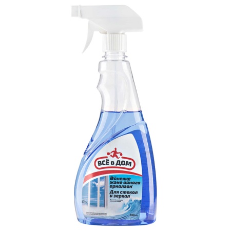Средство Для Мытья Стекол и Зеркал с Нашатырным Спиртом Свежесть Океана Всё в Дом 550мл