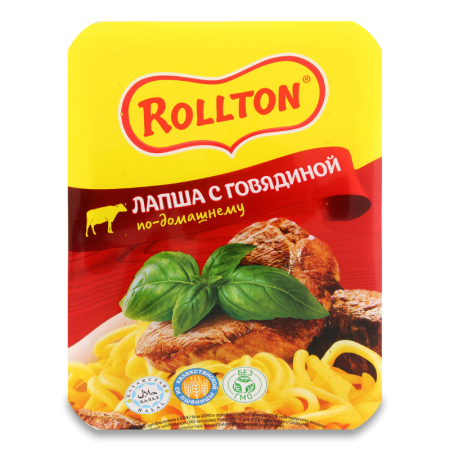 Лапша бп Роллтон Яичная с Говядиной по-домашнему 90 гр Лот