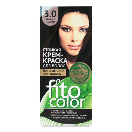 крем-краска Для Волос Стойкая №3.0 Fito Color 1шт