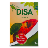 Сок Прямого Отжима Яблоко Disa т/п 3л Сок Прямого Отжима Яблоко Disa т/п 3л