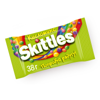Драже в Сахарной Глазури с Ароматами малины, ананаса, мандарина, Вишни и Яблока Кисломикс Skittles м/у 38г