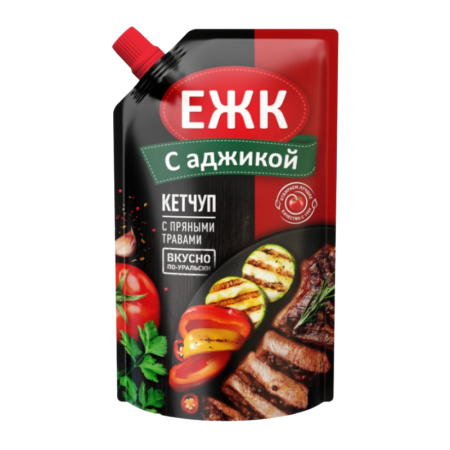 Кетчуп Ежк с Аджикой 350гр д/п