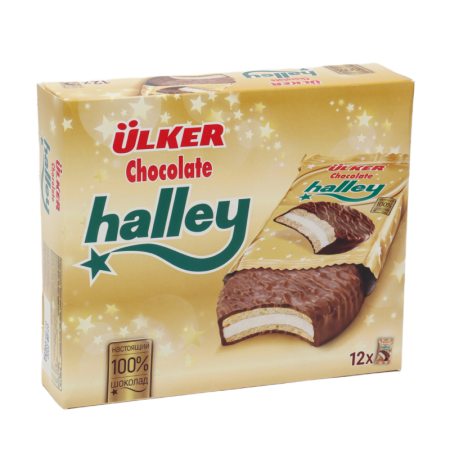 Печенье Сэндвич Ulker Halley с Маршмэллоу 12*28гр Кор
