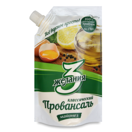 Майонез 50.5% Провансаль Классический 3 Желания д/п 190г