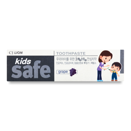 Паста Зубная cj Lion Kids Safe c Ароматом Винограда 90гр Кор
