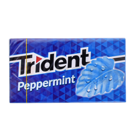 Резинка Жевательная Trident Peppermint б/сахара 27гр Кнврт